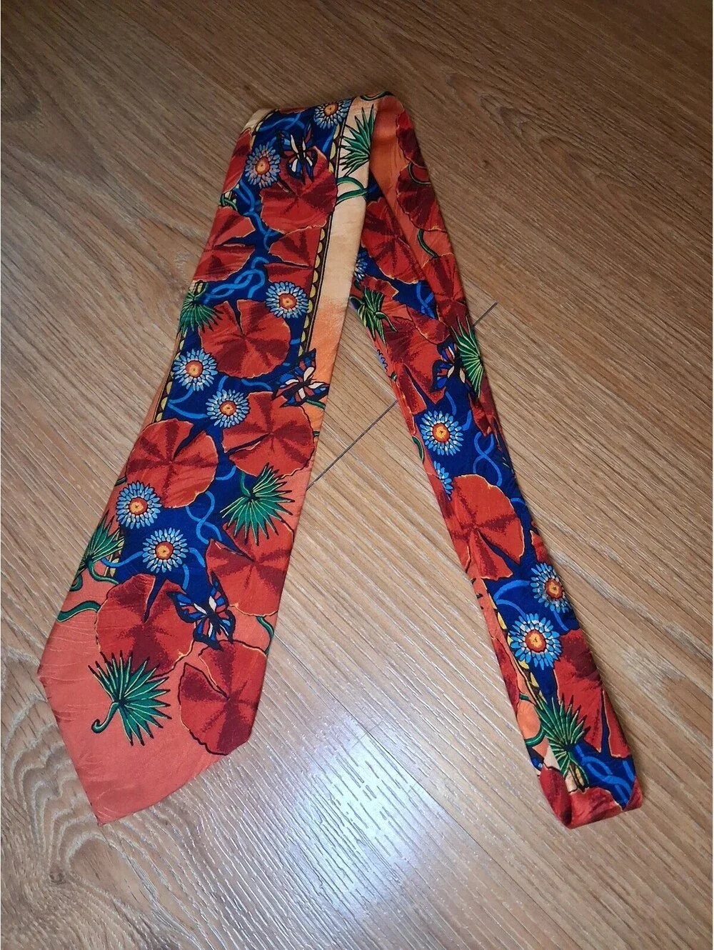 VINTAGE Rush Limbaugh Silk Tie Multicolor Floral Wide